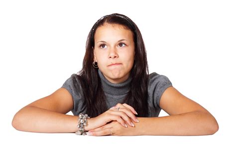 young woman thinking  stock photo public domain pictures