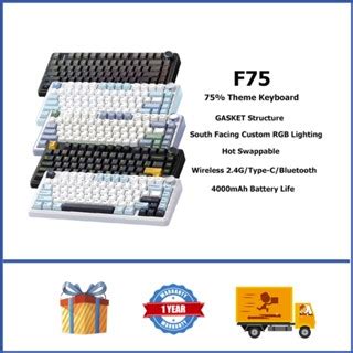 AULA F75 Wireless Mechanical Keyboard 75 GASKET Structure RGB Hot Swappable Custom Keyboard