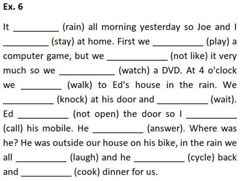 Fill Correct Form Of Each Verb Verb Tense Worksheets MomJunction