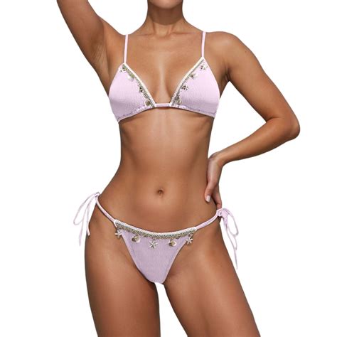 Women S Sexy Swimwear Tankini Set Neck Tropical Vacation Pool Party Beachwear Two Piece Bikini