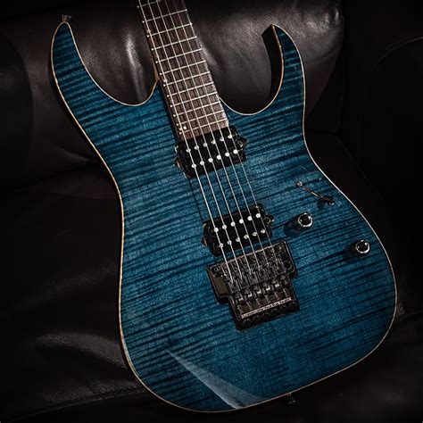 Ibanez Prestige Rg3120 Twilight Blue Flame Top W Bare Reverb
