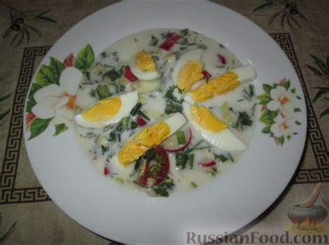Окрошка на кефире, рецепты на RussianFood.com: 80 рецептов окрошки на ...