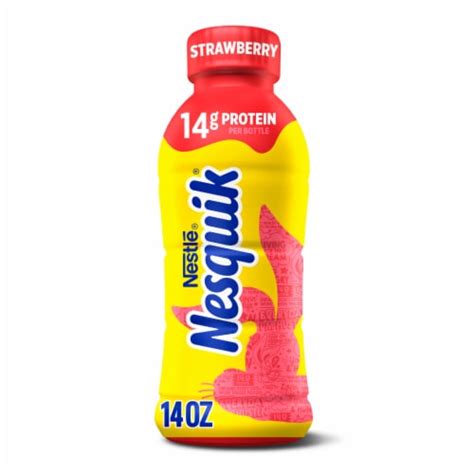 Nesquik Strawberry Flavored Lowfat Milk Fl Oz King Soopers