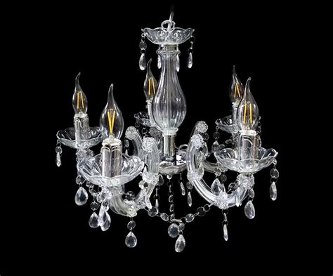 Lustre Pendente Candelabro Bra Os Transparente Cm E Paris Luz