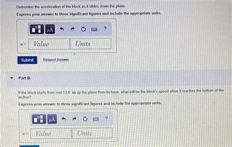 Solved Determine the acceleration of the block as it slides | Chegg.com