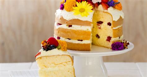 Naked Cake Met Eetbare Bloemen Bakken Nl Recipe Baking Food Patisserie