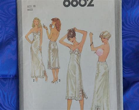 Vintage S Lingerie Sewing Pattern Simplicity Different Styles Of Slips Size Etsy