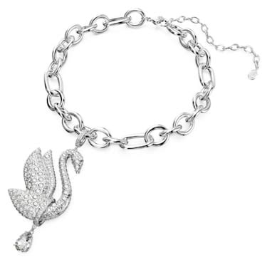 Swarovski Iconic Swan Choker Swan White Rhodium Plated Swarovski