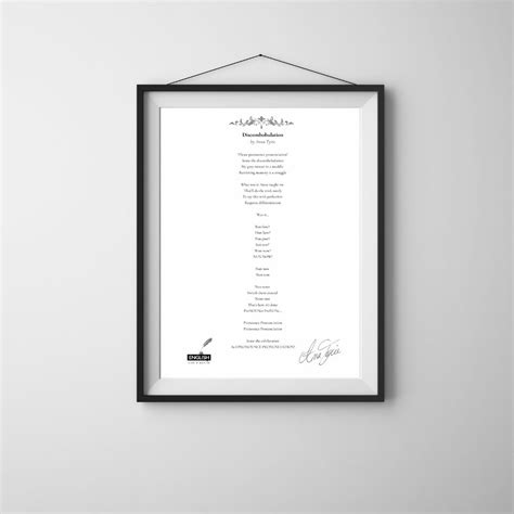 English Pronunciation Poem Digital Print And Audio Anna Tyrie English