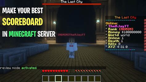 How To Make Best Scoreboard Full Setup In Minecraft Server Best Tab