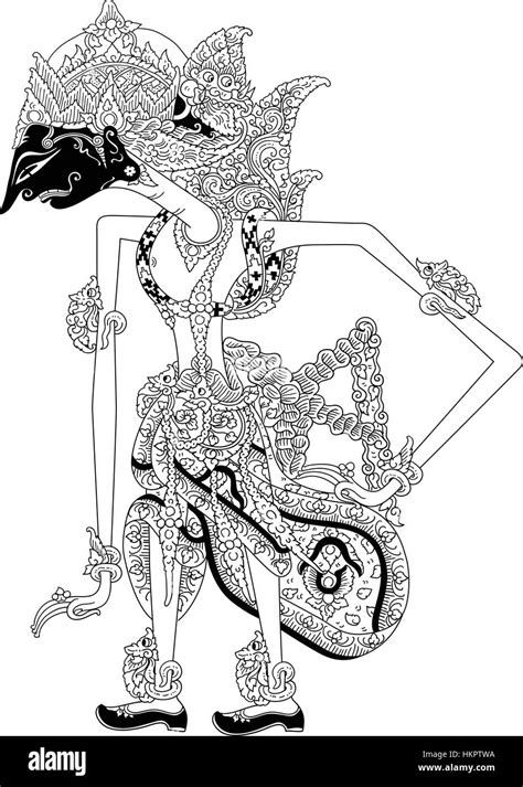 Dasarata A Character Of Traditional Puppet Show Wayang Kulit From