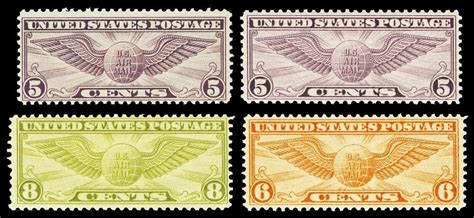 Scott C12 C16 C17 C19 1930 1934 5c 8c Airmail Issues All Mint NH Cat