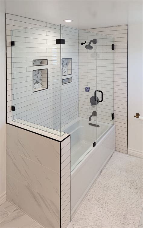 Frameless Shower Enclosures with a Pony Wall - Blizzard Frameless