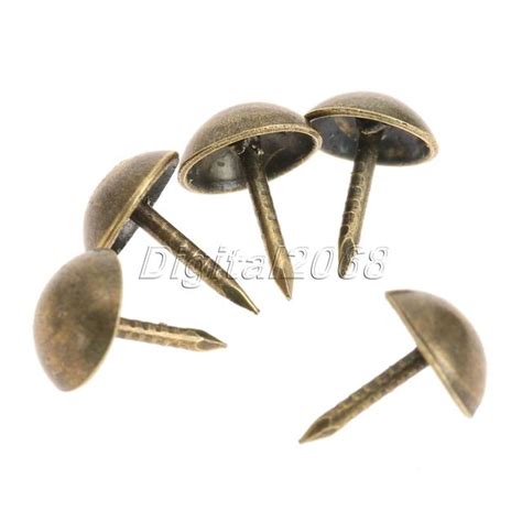 100Pcs Iron Bronze Antique Brass Decorative Upholstery Tacks Nail