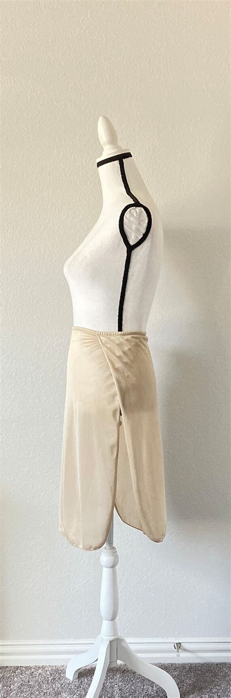 S Gold Half Slip Vintage Nude Skirt Slip Gem