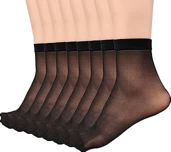 Mcool Mary Pairs Womens Sheer Ankle Socks Nude Stocking Summer Ultra Thin Cool See Through