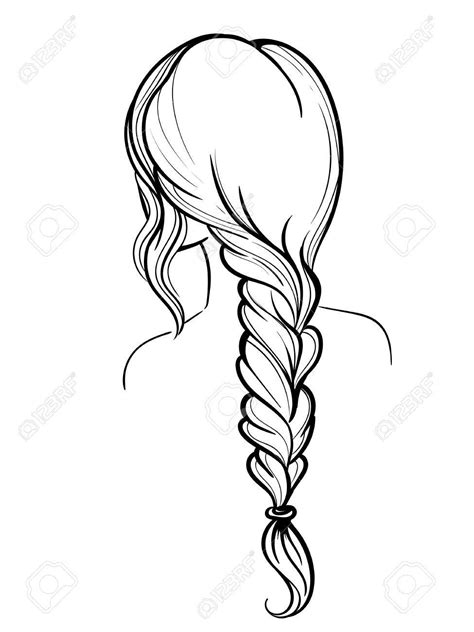 Hair Braid Drawing At Getdrawings Free Download