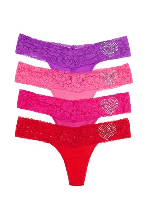 Rhinestone Heart Lacy Thong T Women S Shapewear Lingerie