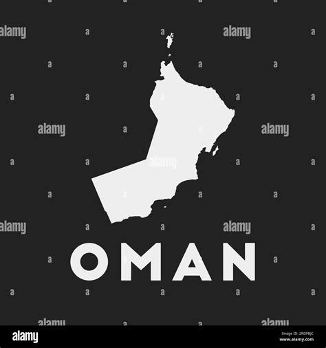 Oman Icon Country Map On Dark Background Stylish Oman Map With