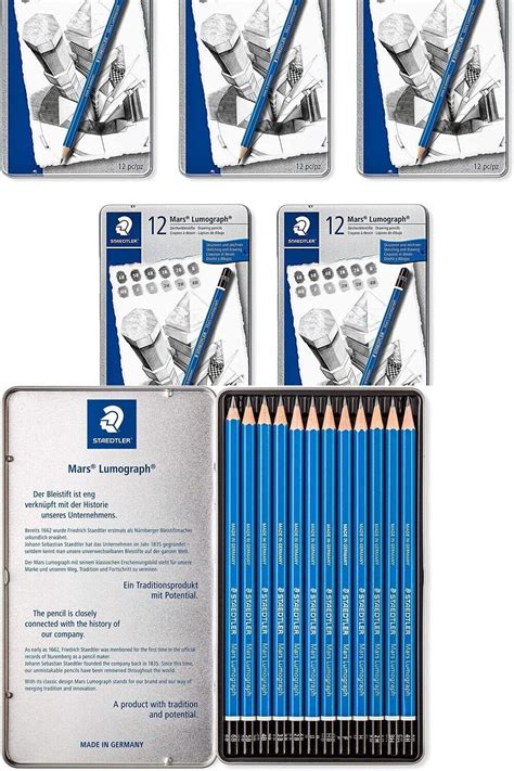 Staedtler Mars Lumograph Art Drawing Pencils Pack Graphite Pencils