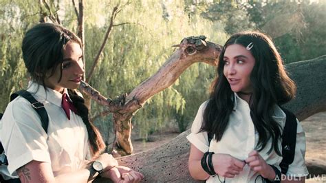 Two Dark Haired Schoolgirls Pleasuring Each Other In Bed Photos Jane Wilde April Olsen MILF Fox