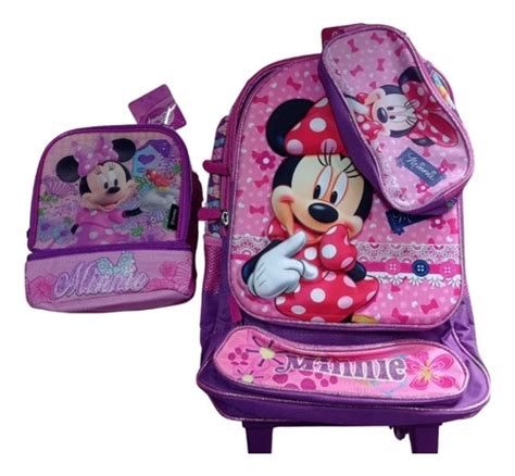 Mochila Con Ruedas De Minnie Mouse Cuotas Sin Inter S