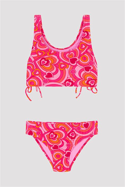 Gen K Z Heart Halter Bikini Tak M Pl F Sca Iy Mix Ok Renkli Penti
