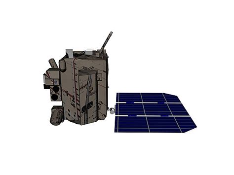 Satellite Orbiting Earth Solar Land Orbit Vector Solar Land Orbit