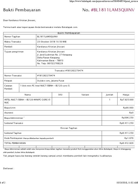 Print Invoice Pdf