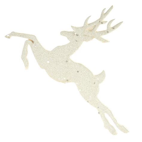 Bulk Lot Of 10 White Glittered 9 Leaping Deer Ornaments Ebay