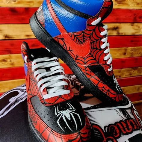 Spiderman Shoes - Etsy