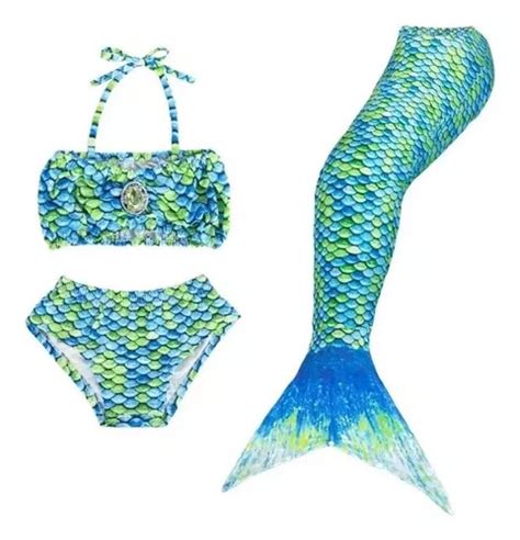 Trajes De Ba O Ariel Sirenita Sirena Bikini Ni A Ca Cuotas Sin Inter S
