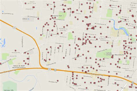 Registered Sex Offender Map Of San Antonio Area Zip Codes