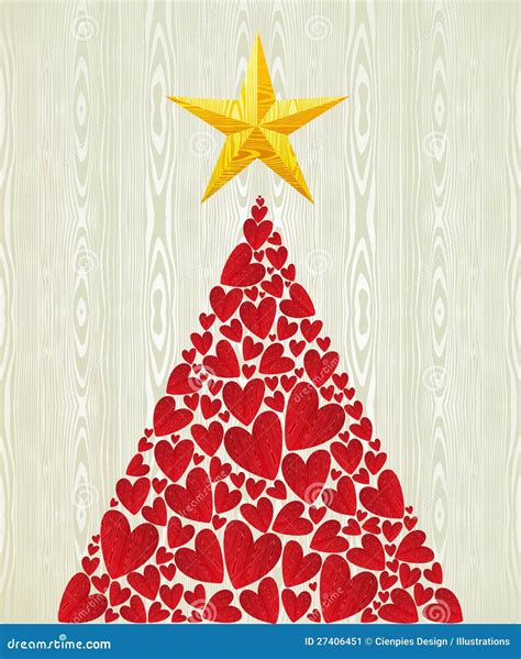 Christmas Love Heart Pine Tree Stock Image - Image: 27406451