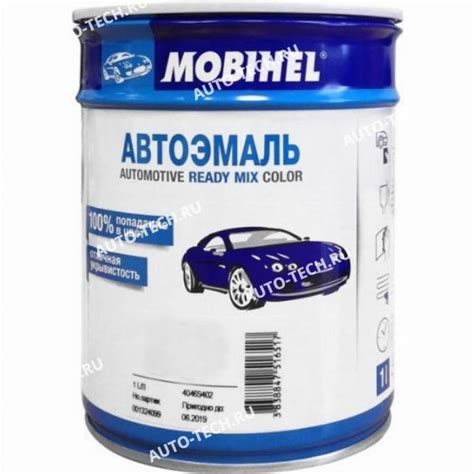 Базовая эмаль металлик Mobihel Белое облако (Белый) уни 1л 240 купить в ...