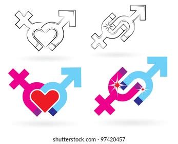 Set Sex Symbols Shape Heart Male Stock Vector Royalty Free 1022930752 Shutterstock