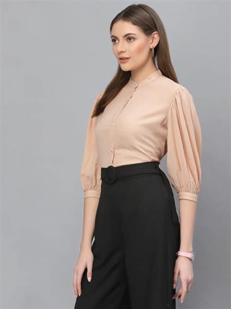 Style Quotient Women Nude Coloured Formal Shirt JioMart