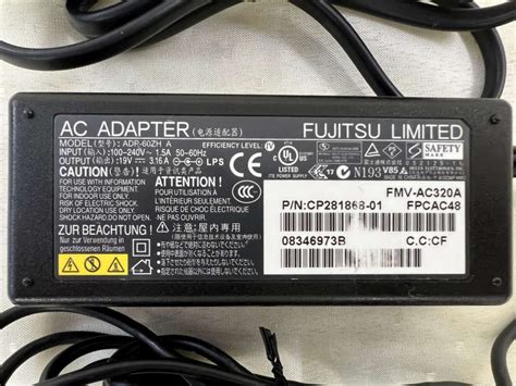 富士通 純正ACアダプタ ADP-60ZH 19V-3.16A 通電品 | 滋賀県大津市・野洲市・守山市・草津市・栗東市のパソコン修理・設定は ...
