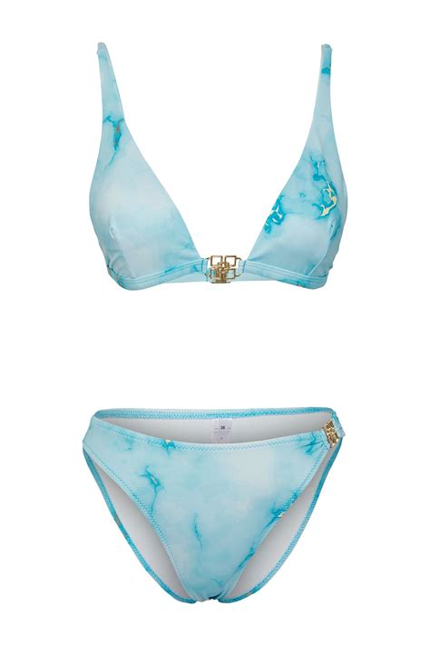 Trendyolmilla Soyut Desenli Üçgen Aksesuarlı Regular Bikini Takımı TBESS25BT00008 Fiyatı