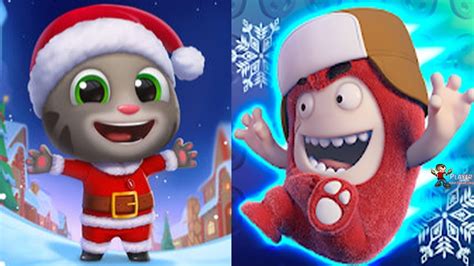 Oddbods Turbo Run Christmas Fuse Vs Talking Tom Gold Run Christmas 2018