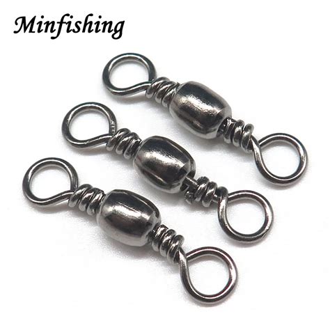 Minfishing, 100 шт./лот, Вертлюг, вертлюг для рыбалки, углеродистая ...