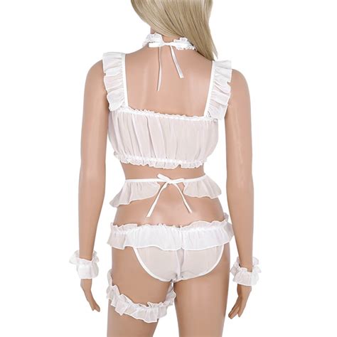 Cat Cosplay Costume Womens Sexy Keyhole Hollow Bra Underwear Lolita Japanese Style Lingerie