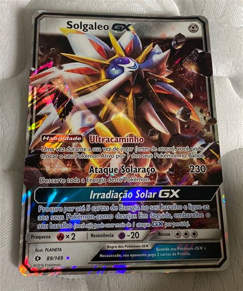 Carta De Pokemon Solgaleo Gx Item Infantil Pokemon Usado 74817459