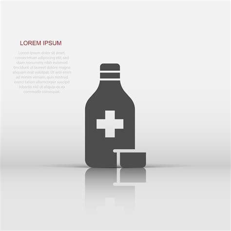 Premium Vector Pill Bottle Icon In Flat Style Drugs Vector