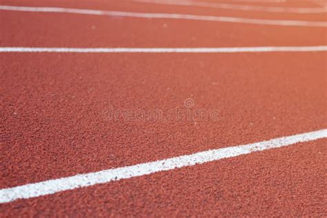 Running Track Around The Football Field Stock Image Image Of Field