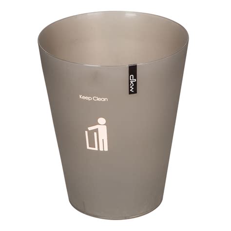 Printed Waste Bin 9lts Smoke Grey Cream Tandc