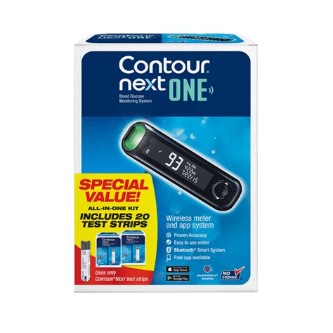 Contour Next One Blood Glucose Meter Kit Otc Sugar Monitoring System