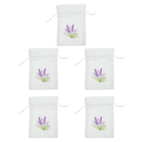 Pcs Empty Sachet Gift Bags With Lavender Pattern Drawstring Bags Diy