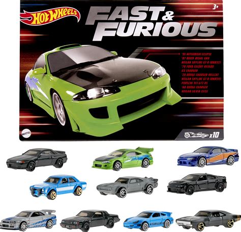 Hot Wheels Fast Furious Set Of Vehicles In Scale With Exclusive Cars Walmart