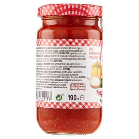 Ragù di Verdure 190g Le Conserve della Nonna DAmbros Ipermercato